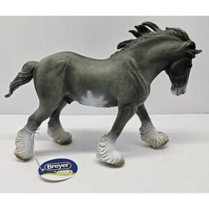 CollectA Clydesdale Stallion Black Sabino Roan Horse Figure 88620 NEW